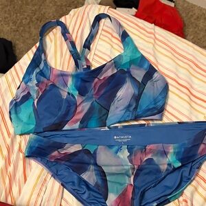 Athleta Multicolor Swim Bikini Set